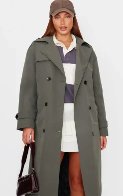 PrettyLittleThing Trench Coats*Woven Quilted Lining Trench Coat