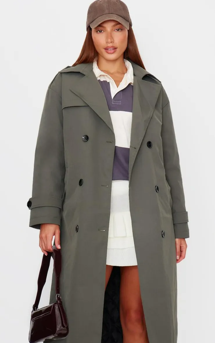 PrettyLittleThing Trench Coats*Woven Quilted Lining Trench Coat