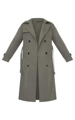 PrettyLittleThing Trench Coats*Woven Quilted Lining Trench Coat