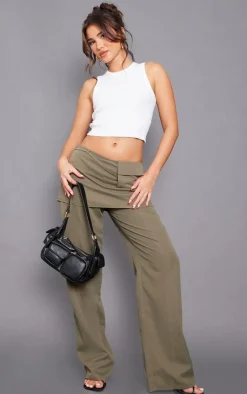 Woven Skirt Pants-PrettyLittleThing Sale
