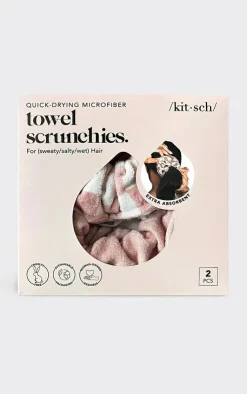 PrettyLittleThing Hair Care*Kitsch Microfiber Towel Scrunchies - Checker