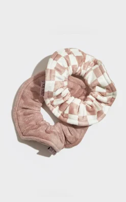 PrettyLittleThing Hair Care*Kitsch Microfiber Towel Scrunchies - Checker