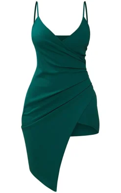 Lauriell Wrap Front Midi Dress-PrettyLittleThing Outlet