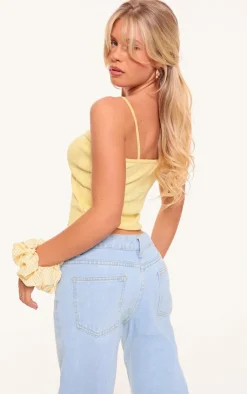 PrettyLittleThing Camisole*Pointelle Bow Detail Cami Top