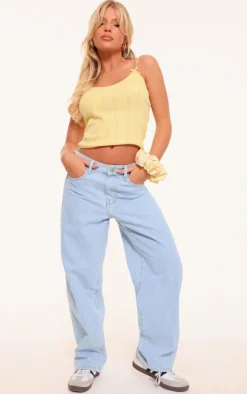 PrettyLittleThing Camisole*Pointelle Bow Detail Cami Top