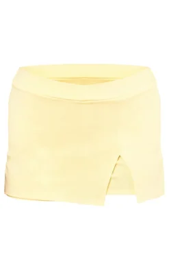 Hot PrettyLittleThing Ruched Side Detailing Skort Lemon