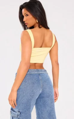 PrettyLittleThing Corsets*Stretch Woven Boned Lace Up Crop Top