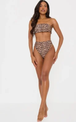 Leopard Bandeau Mix & Match Bikini Top