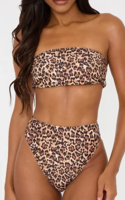 Leopard Bandeau Mix & Match Bikini Top