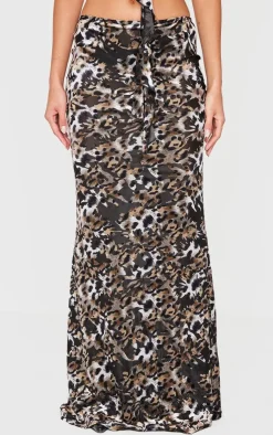 Devore Fish Tail Maxi Skirt-PrettyLittleThing Online