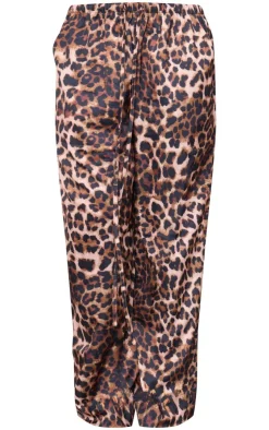 PrettyLittleThing Christmas Day Outfits*Premium Satin Low Rise Wide Leg Drawstring Pants