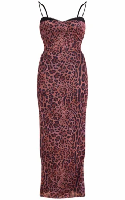 Print Mesh Cup Cami Maxi Dress-PrettyLittleThing Clearance
