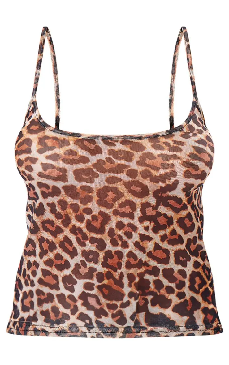 PrettyLittleThing Camisole*Print Mesh Longline Cami