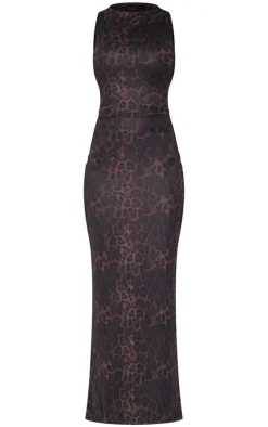 Print Mesh Printed Racer Neck Maxi Dress-PrettyLittleThing Best