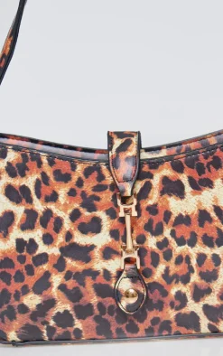 PrettyLittleThing Shoulder Bags*Print Satin Clasp Detail Shoulder Bag
