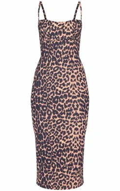 Print Strappy Cup Detail Midi Dress-PrettyLittleThing Sale