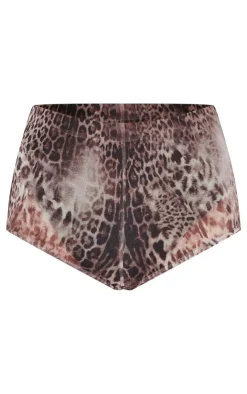 Best PrettyLittleThing Printed Mesh Hot Pants Leopard