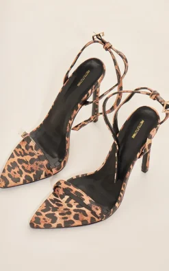 PrettyLittleThing High Heels*PU Point Toe Barley There High Heel Sandals