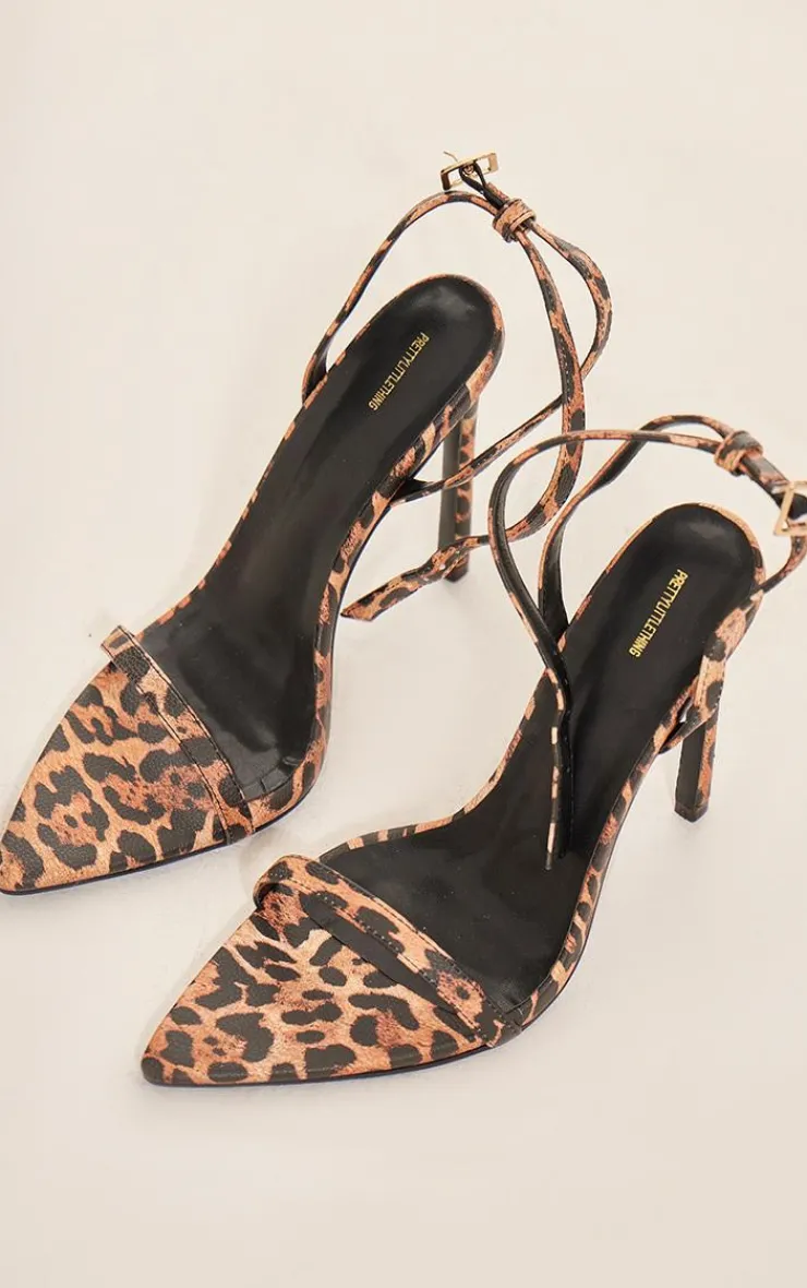 PrettyLittleThing High Heels*PU Point Toe Barley There High Heel Sandals