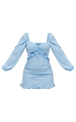 Ruched Cut Out Back Shift Dress-PrettyLittleThing Sale