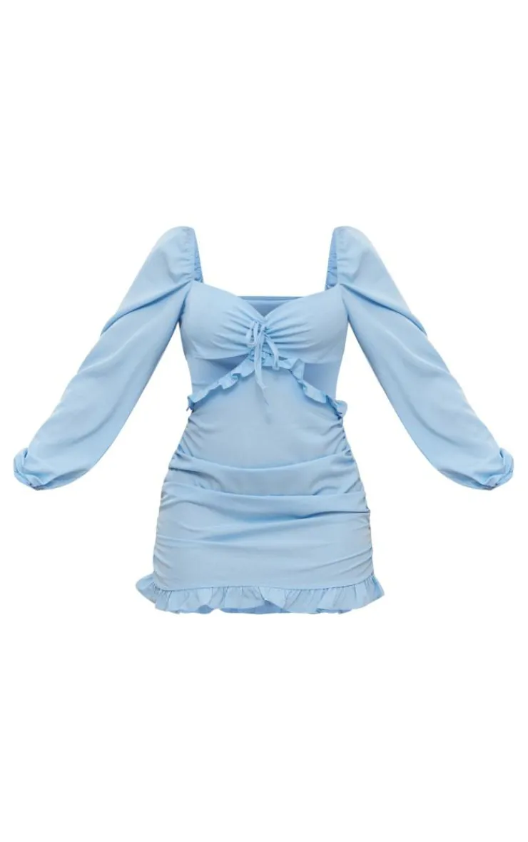 Ruched Cut Out Back Shift Dress-PrettyLittleThing Sale