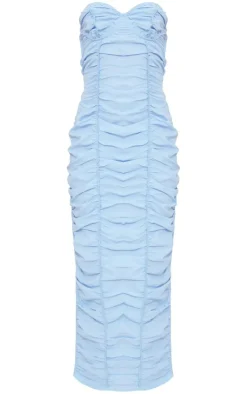 Ruched Underwired Strappy Back Midaxi Dress-PrettyLittleThing Best