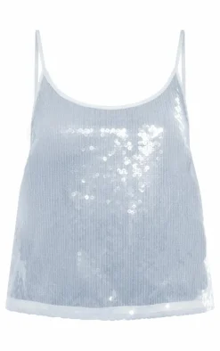 PrettyLittleThing Camisole*Sheer Sequin Cami Top