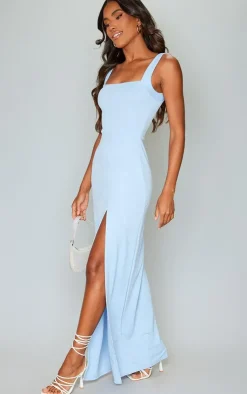 Straight Neck Maxi Dress-PrettyLittleThing Discount