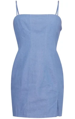 Twill Binded Strappy Bodycon Dress-PrettyLittleThing Discount