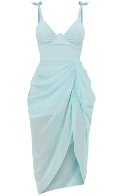 Underwire Detail Draped Midi Dress-PrettyLittleThing Outlet