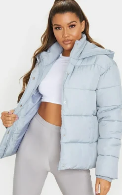 PrettyLittleThing Puffer Jackets*Padded Panel Puffer Hooded Jacket