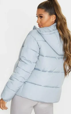 PrettyLittleThing Puffer Jackets*Padded Panel Puffer Hooded Jacket