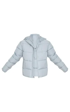 PrettyLittleThing Puffer Jackets*Padded Panel Puffer Hooded Jacket