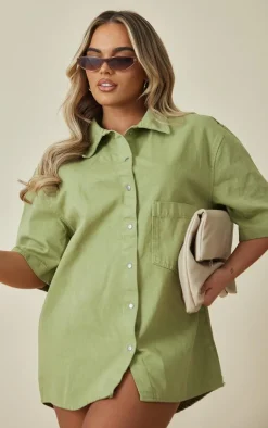 Oversized Denim Shirt Dress-PrettyLittleThing Sale