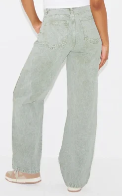 Light Khaki Wash Straight Leg Jean