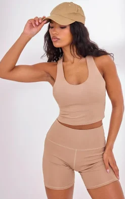 PrettyLittleThing Workout Tops*Padded Cross Back Sculpt Top