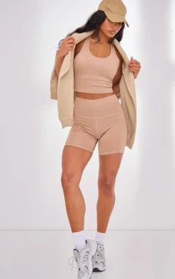PrettyLittleThing Workout Tops*Padded Cross Back Sculpt Top