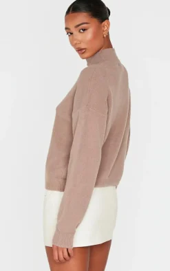 PrettyLittleThing Oversized Sweaters*Soft Knit High Neck Oversized Sweater