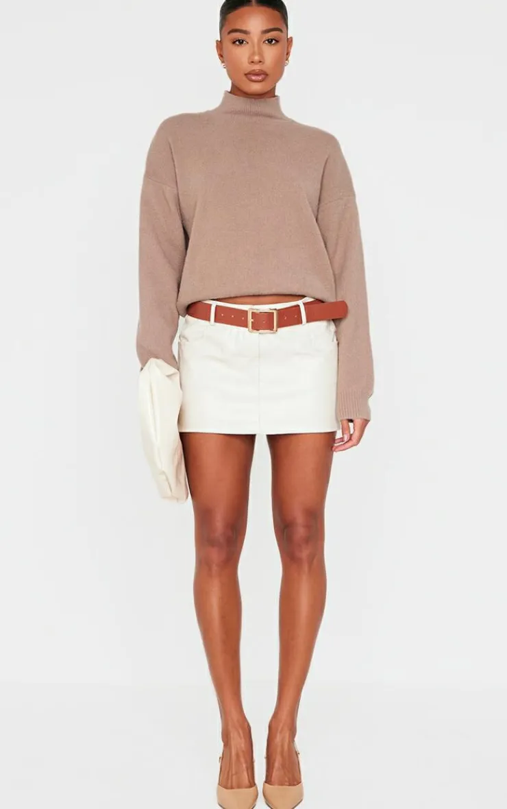 PrettyLittleThing Oversized Sweaters*Soft Knit High Neck Oversized Sweater