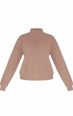 PrettyLittleThing Oversized Sweaters*Soft Knit High Neck Oversized Sweater