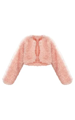PrettyLittleThing Faux Fur Coats*Ombre Crop Faux Fur Coat
