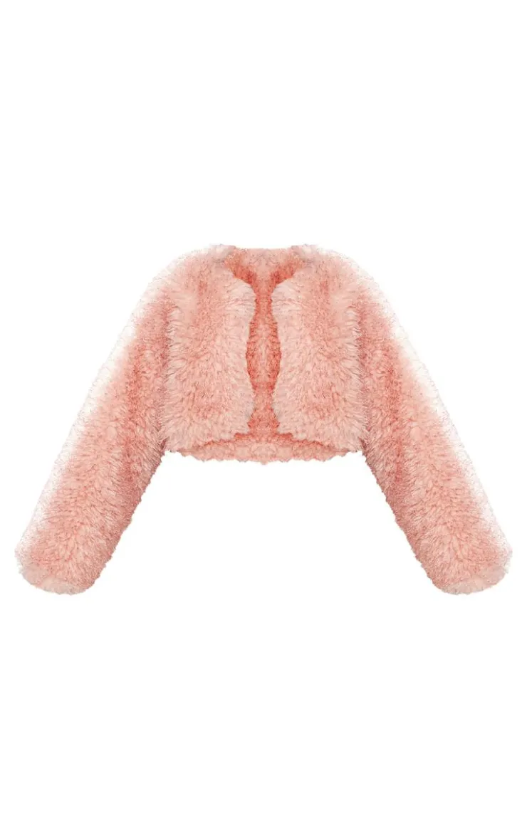 PrettyLittleThing Faux Fur Coats*Ombre Crop Faux Fur Coat