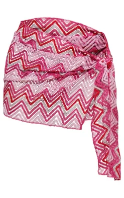 Light Pink Textured Mini Beach Sarong