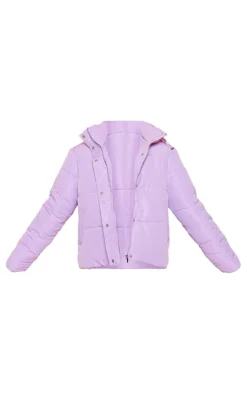 PrettyLittleThing Puffer Jackets*Contrast Hood Puffer Jacket