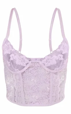 Lilac Corset Lace Bra