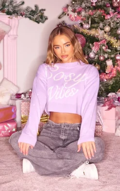 PrettyLittleThing Sweaters*Cosy Vibes Crop Christmas Sweater
