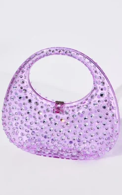 PrettyLittleThing Party Bags*Diamante Curved Mini Grab Bag