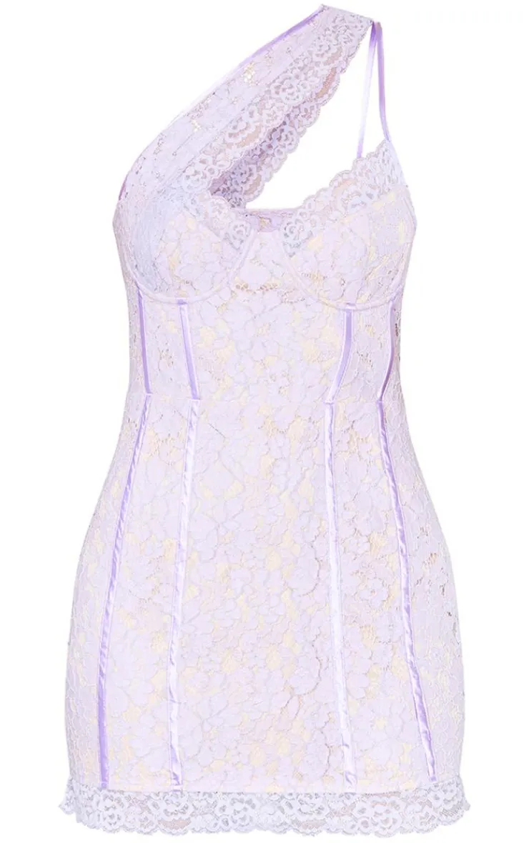 Lace Binding Detail Underwired Bodycon Dress-PrettyLittleThing Online