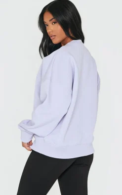 Lilac Oversized Applique Sweatshirt