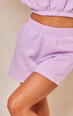 Outlet PrettyLittleThing Oversized Thick Waistband Runner Shorts Lilac